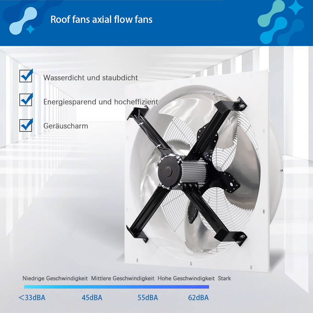 Roof fans axial flow fans