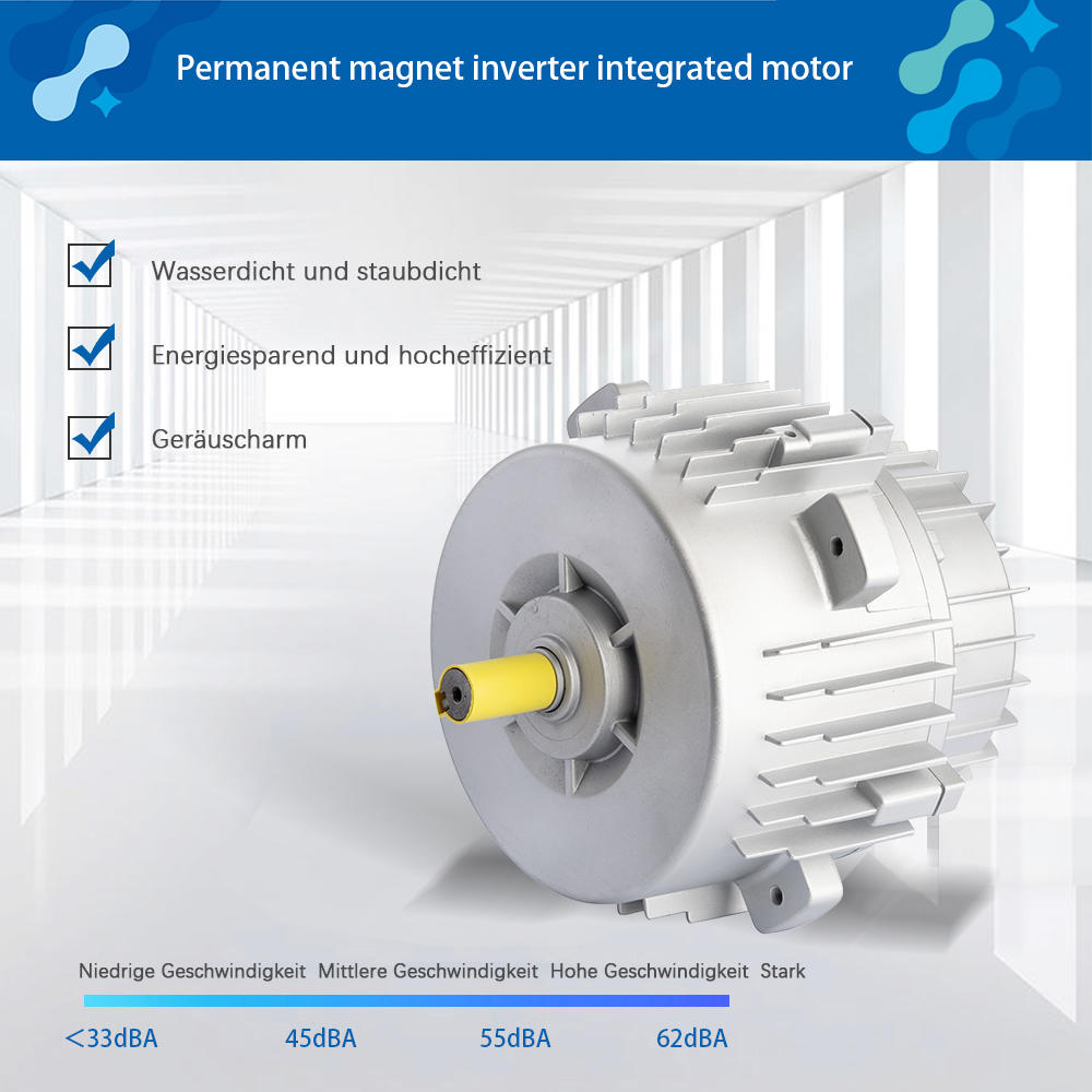 Permanent magnet inverter integrated motor