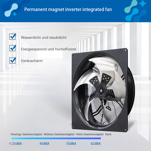 Permanent magnet inverter integrated fan