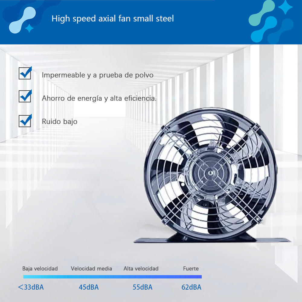 High speed axial fan small steel